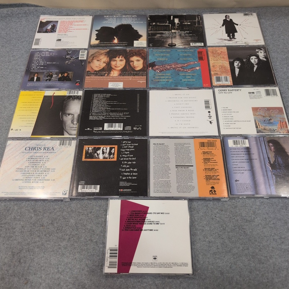Soft Rock CD Lot of 17 Toto Sting Celine Dion Boz Scaggs Wilson Phillips Seal VG - Picture 2 of 2